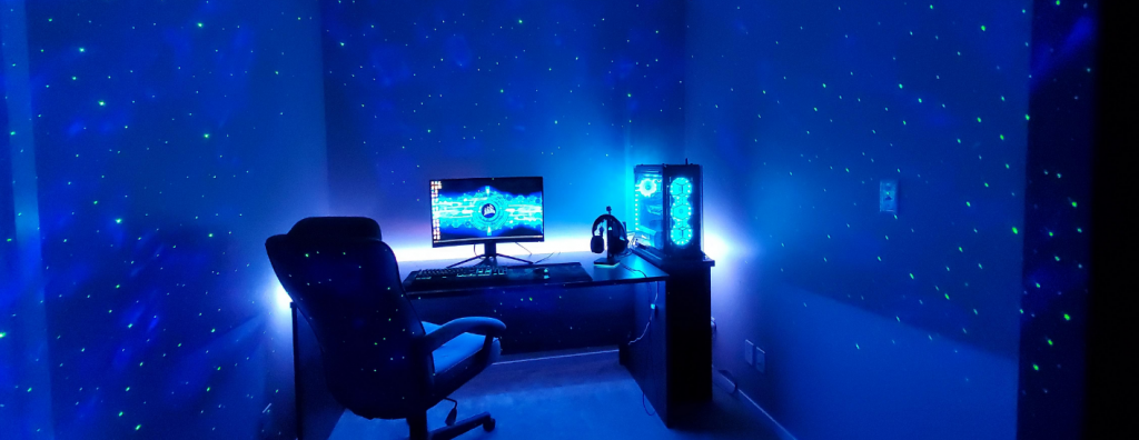 Futuristic gamers room